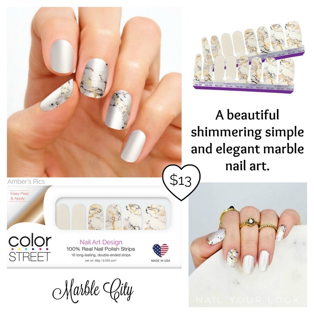 MARBLE CITY Color Street Nail Set